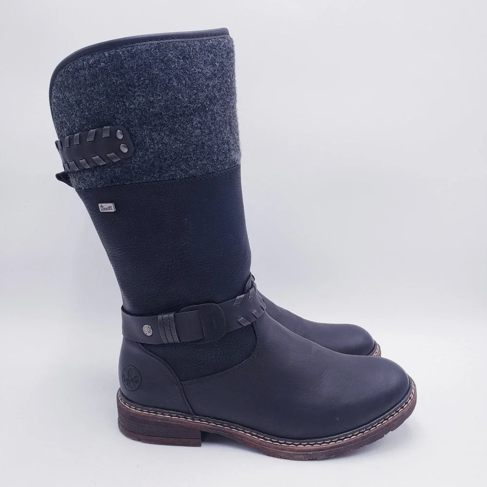 Rieker Dominika 79 Mid‎ Calf Shearling Lined Winter Size 40